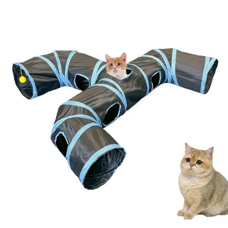 Cat Tunnel Toy - ของเล่นแมวอุโมงค์แมวในร่มซ่อน Interactive Play อุโมงค์หลอดของเล่นสนุกพับ Cat Hideaway
