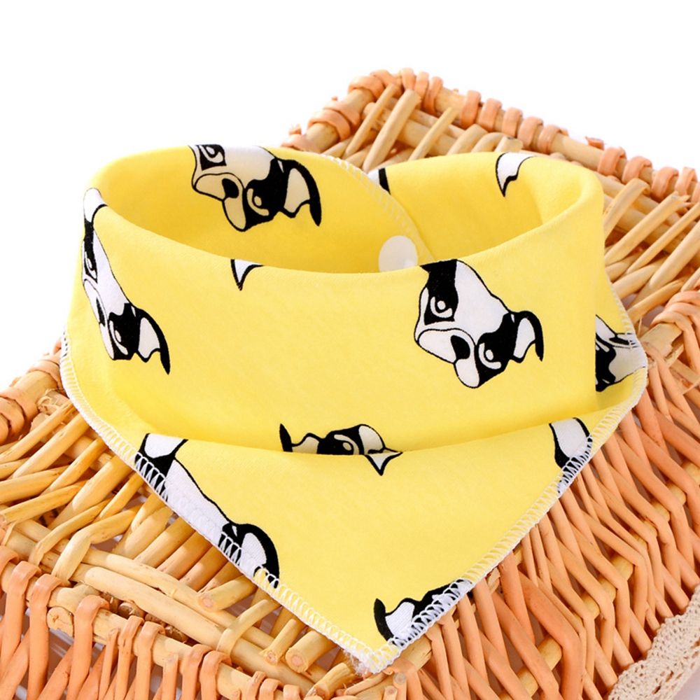 Dog Bandana Scarf - ผ้าพันคอสามเหลี่ยมลายสก็อตสีขาว สำหรับสัตว์เลี้ยง พร้อมโบว์ผูกผม สำหรับแมวและสุนัข