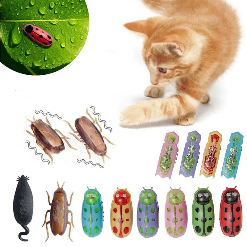 Cat Tunnel Toy - ตลกไฟฟ้า Bugs Catnip ของเล่นอุโมงค์อัตโนมัติ Mini Robot