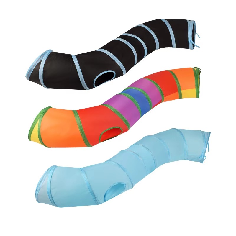 Cat Tunnel Toy - ของเล่นแมวแบบพับได้ 10 ชิ้น ท่อและอุโมงค์สำหรับแมว ใช้ได้ทุกฤดู ทั้งในบ้านและนอกบ้าน