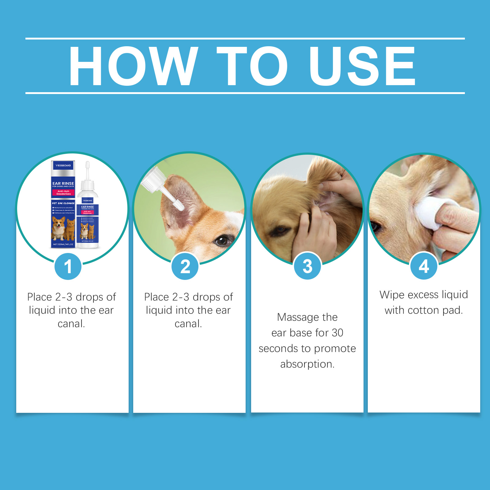 น้ำยาทำความสะอาดหูสำหรับสุนัขแ - Pet Ear Cleaner บทวิจารณ์และราคา