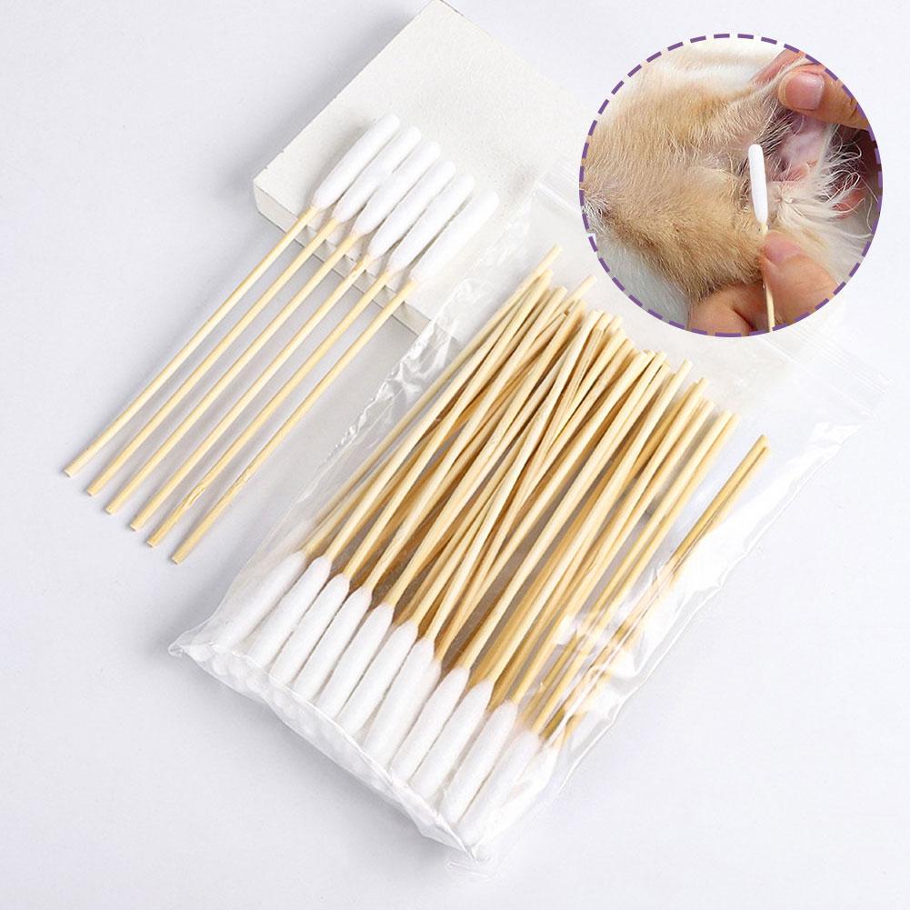 50/100 PCS ผ้าฝ้ายสุนัขหูทําคว - Pet Ear Cleaner บทวิจารณ์และราคา