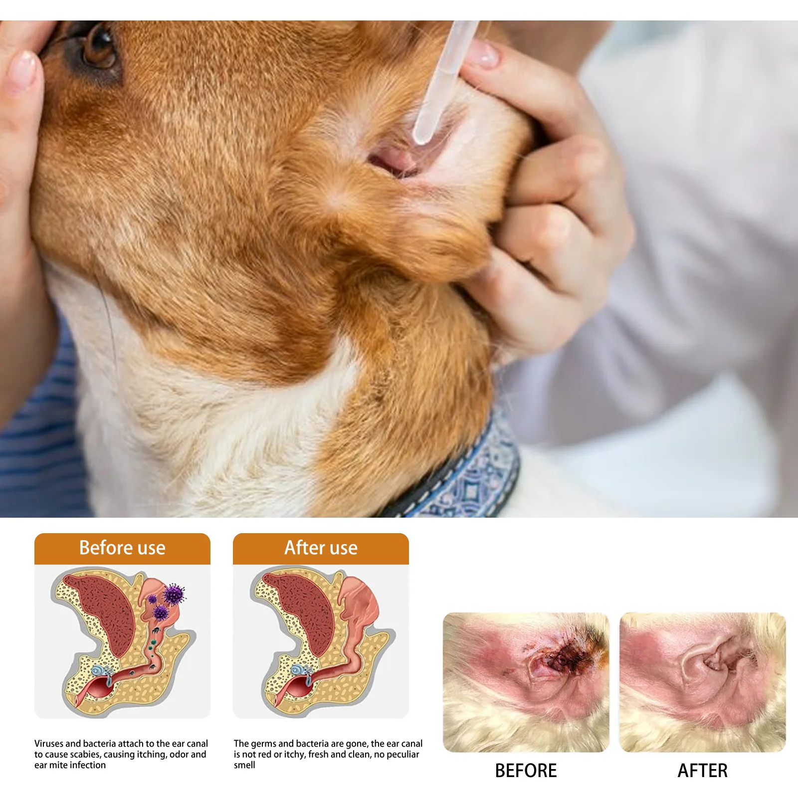 สัตว์เลี้ยงหูทําความสะอาดหยดป้ - Pet Ear Cleaner บทวิจารณ์และราคา