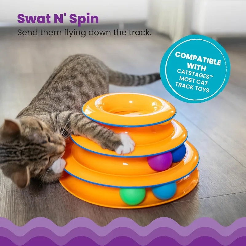 แท่นฝึกสัตว์เลี้ยงแบบหมุนได้สี - Cat Tunnel Toy บทวิจารณ์และราคา