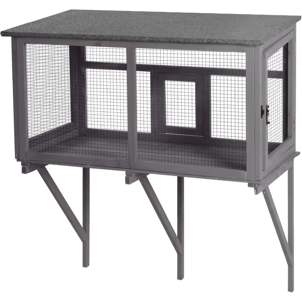 กรงแมวกลางแจ้งพร้อมหลังคาป้องก - Cat Window Perch บทวิจารณ์และราคา