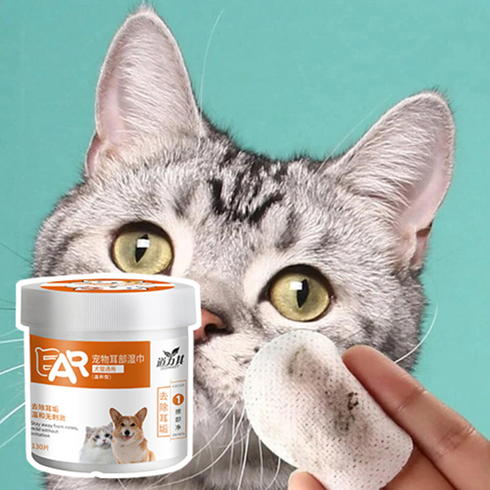 130pcs ตาเช็ดสำหรับสุนัขแมวทำค - Pet Ear Cleaner บทวิจารณ์และราคา