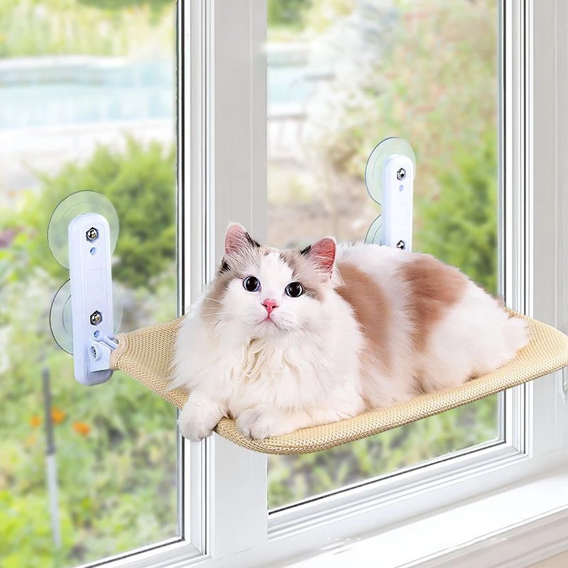 ที่นอนแมวแบบติดหน้าต่างพร้อมถ้ - Cat Window Perch บทวิจารณ์และราคา