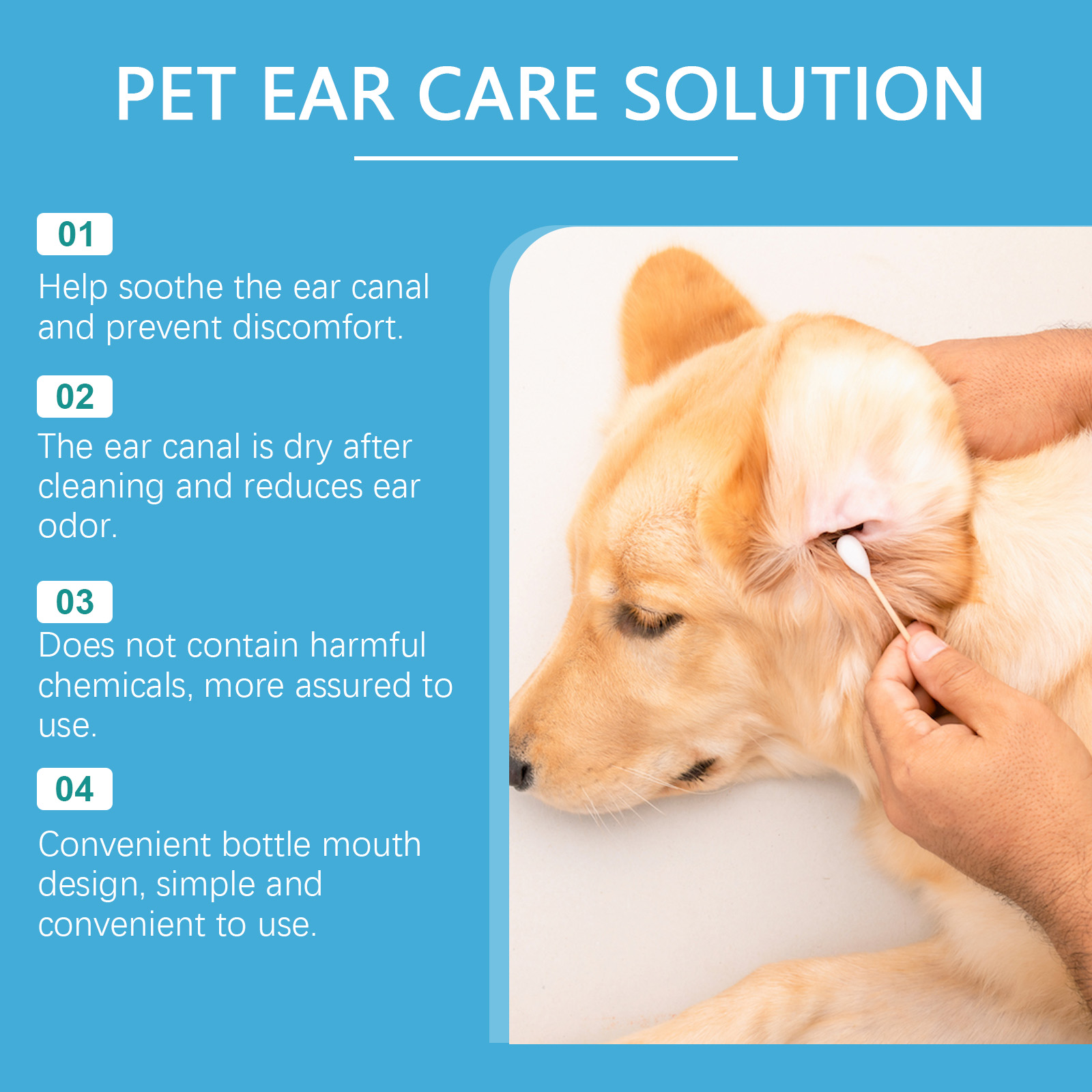 น้ำยาทำความสะอาดหูสัตว์เลี้ยง  - Pet Ear Cleaner บทวิจารณ์และราคา