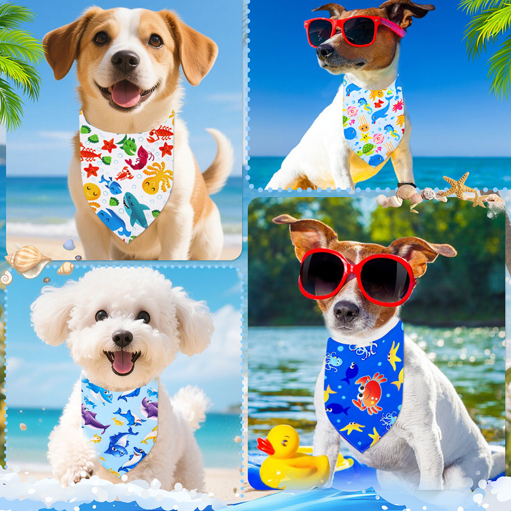 ผ้าพันคอสุนัข 50 ชิ้น แฟชั่นสไ - Dog Bandana Scarf บทวิจารณ์และราคา