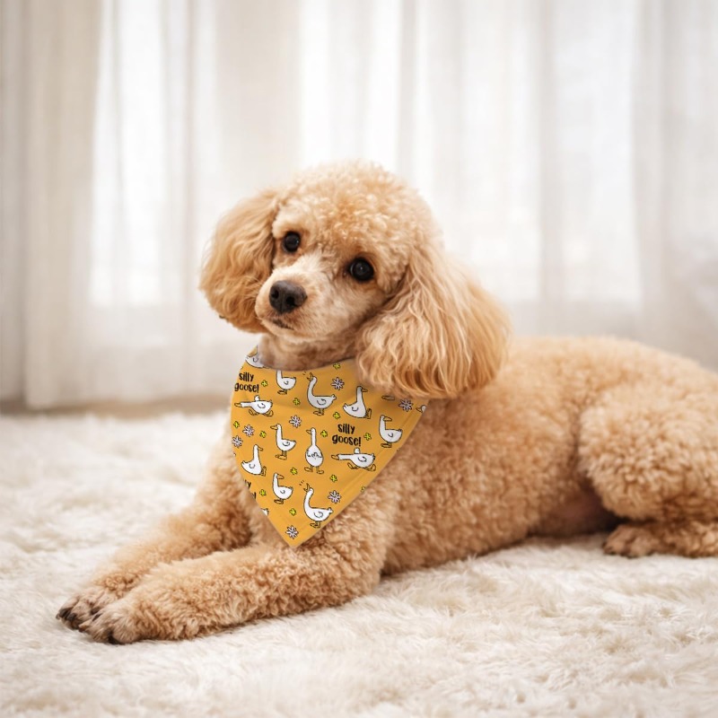 ผ้าพันคอสุนัขลายห่านน่ารัก เหม - Dog Bandana Scarf บทวิจารณ์และราคา
