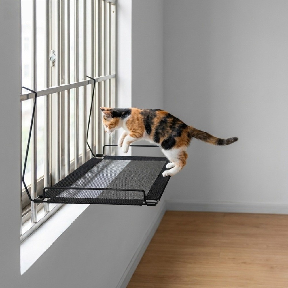 ที่นอนแมวแบบตาข่ายระบายอากาศ ต - Cat Window Perch บทวิจารณ์และราคา