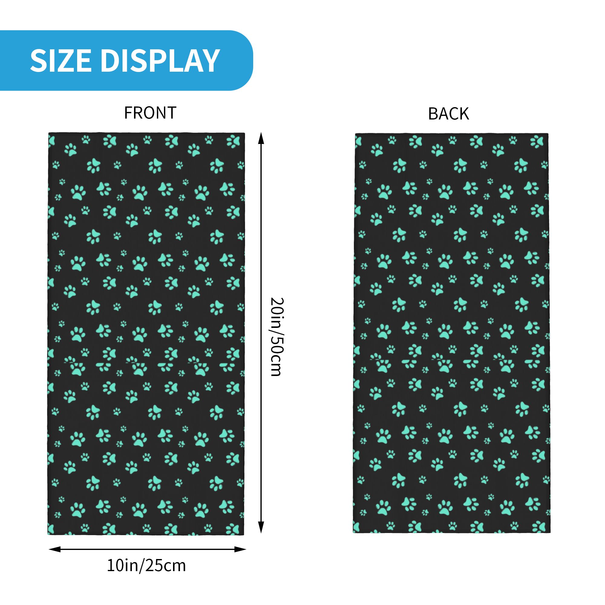 ผ้าพันคอ/ผ้าคลุมหน้าลายอุ้งเท้ - Dog Bandana Scarf บทวิจารณ์และราคา