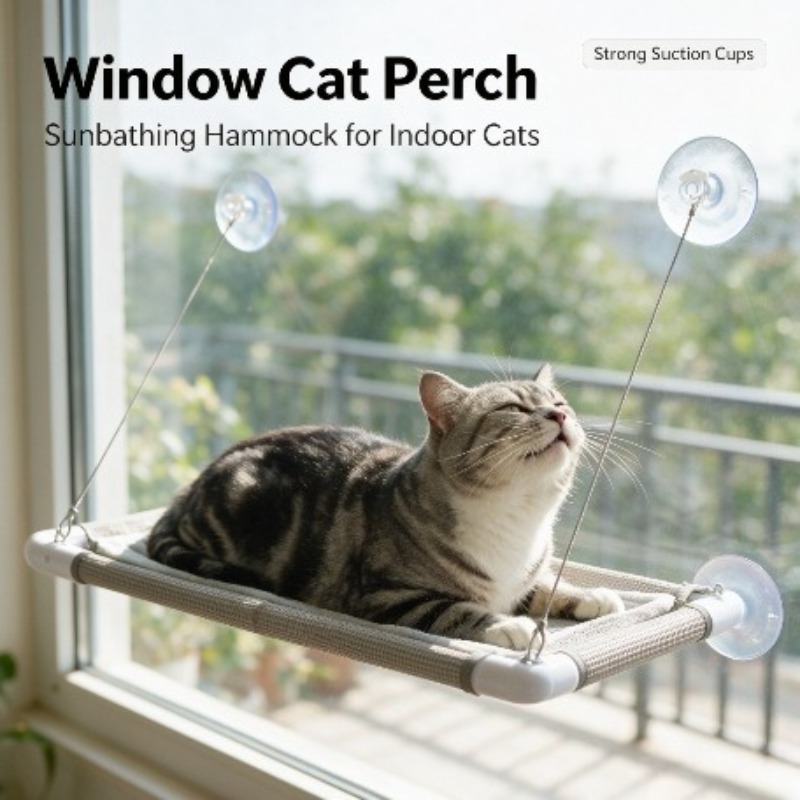 เปลแมวติดหน้าต่างแบบดูดติดแน่น - Cat Window Perch บทวิจารณ์และราคา
