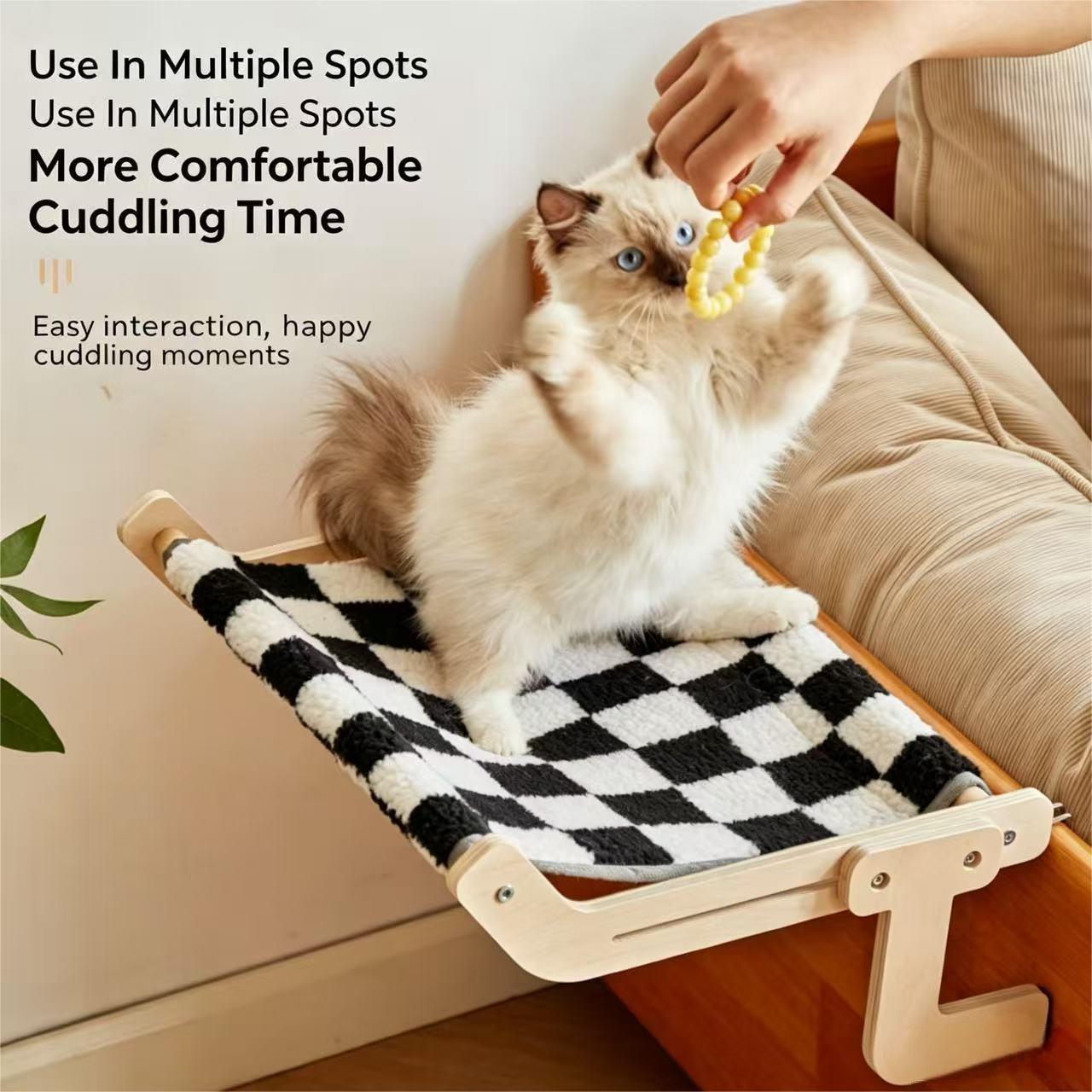ที่นอนแมวแบบแขวนปรับระดับได้ ท - Cat Window Perch บทวิจารณ์และราคา
